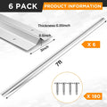 BreezeHug 6 Pcs 7ft Horse Stall Wall Stiffeners Stainless with 180 Screws