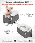 PETSFIT Center Console Dog Car Seat with Adjustable Seat-Rail Anchor Hooks