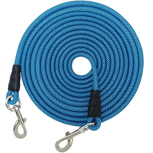 YUCFOREN 15FT 20FT 40FT 60FT 75FT Long Dog Tether, Tie Out Rope Dog Lead for Yard, Obedience Recall Training Outdoor Camping, Playing, Backyard Cord for Large Medium Dogs (15FT * 3/8")