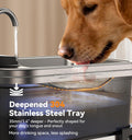 9L/2.38Gal Dog Water Fountain Elevated with 4-Height Adjustable Stand, FeelNeedy Large Pet Water Dispenser with Durable 