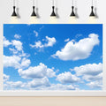 Blue Sky Aquarium Background Tiny Cloudy Cumulus Fish Tank Background White Clouds in Clear Blue Sky Reptile Tank Backgr