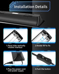 LUCKY HERP T8 Reptile Light Fixture Combo Kit 15W (New Upgrade), UVB Reptile Light Fixture with Desert UVB 10.0 18" Fluo