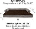 Furhaven Replacement Dog Bed Cover Comfy Couch Plush & Décor Sofa-Style, Machine Washable - Diamond Brown, Jumbo Plus (X