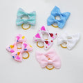 JUCCPUL Dog Hair Bows Cute Puppy Dog Bowknot Hair Ties Bulk with Rubber Bands Hair Accessories Bow Pet Grooming Products 40PCS