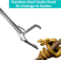Snake Grabber Tool, 78 Inch Heavy Duty Snake Tongs, Stainless Steel Reptile Catcher Grabber with Anti-Slip Grip, Wide Ja