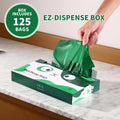 KropBom 125 Bulk Pack Extra Large Dog Poop Bags for A&H Swivel Bin Pooper Scooper, Pet Waste Bags with Handle for Dog Poop Cat Litter, Heavy Duty Leakproof Unscented (Only Dog Poop Bags)