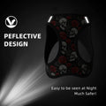 MUKIO Skull Roses Gothic No Pull Dog Harness Vest