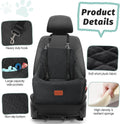 Lealchum Dog Car Seat for Medium Dogs Up to 40lbs,Fully Detachable and Washable,Memory Foam Covered Soft Fabric,Easy to Install with Adjustable Straps,Anti-Slip Base,Two Side Pockets(Black,Medium)
