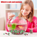 Christmas Flat Glass Marbles, 1Lb Red and Green Glass Gem for Vase Filler, Crafts, Aquarium Pebbles, Fish Tank Decor, Pa