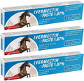 VITALVINE Ivermectin 1.87% Paste for Horses – Apple Flavor 6.08g Syringe, Treats Horses Up to 1250 lbs (3-Pack)