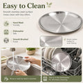4 Pack Stainless Steel Shallow Cat Bowls，Whisker Safe Cat Plates