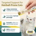 FurBound Wellness Hairball Support Puree for Cats - Fiber Health Supplement with Pumpkin Powder, Psyllium Husk, Cellulose, Inulin for Furball Relief - Savory Chicken Breast Flavor - 10 Tubes
