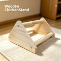 GINTUTO Wooden Chick Perch Stand, Pine Chicks Roosting Bar, Jungle Gym Perch Toys for Chicken Coop & Brooder, Bird Perch for Baby Chicks & Parrots (Small)