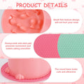TranRantic 2 Pcs Raised Slow Feeder Cat Bowl, Plastic Elevated Cat Slow Feeder Bowl with Anti-Skid Mat, Raised Slow Cat Feeder for Dry and Wet Food (Green＆Pink)
