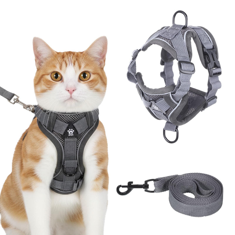 Hadnves Cat Chest Harness and Leash Set Adjustable Mesh Cat Leash and Chest Harness Soft Breathable Anti Escape Vest Harnesses Cats Walking Jacket for All Types Cats Puppies Rabbits