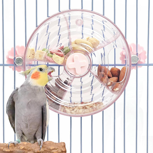 BNOSDM Bird Foraging Toy, Enrichment Parrot Puzzle Toys Transparent