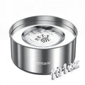 304 Stainless Steel Dog Water Bowl No Spill, 101oz/3L Large Capacity Pet Water Dispenser with Floating Disk, Non-Slip Slow Drink Feeder for Cat, Anti-Gulping & Splash Proof for Travel, Car & Home