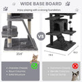 SHA CERLIN 65in Larger Cat Tree Tower Condo for Indoor Kitties/Multi-Level Furniture Activity Center with Wide Base/Cozy