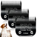 Dog Grooming Clipper Blades Replacement Compatible with Andis Dog Clippers,Most OsterA5, Wahl KM Series Pet Clippers (Black(5FC))