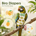 4 Pcs Bird Diaper Set, Reusable Parrot Flight Suit with Waterproof Inner Layer, Adjustable and Comfortable for Parakeet 