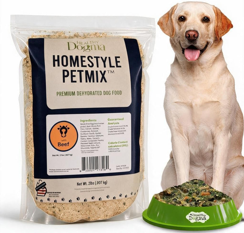 Healthy Dogma Homestyle PetMix Dehydrated Dog Food, Beef, Raw