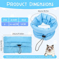 Adjustable Soft Recovery Collar for Cats, Soft Cat Cone with Drawstring