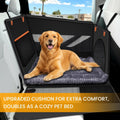 Buatis Large Dog Car Seat Cover with Dog Bed Mat for Back Seat Half - Single Seat Travel Hammock Extender, Waterproof Hard Bottom for Medium & Large Dogs, Car SUV Truck Vehicle