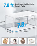 BUCATSTATE Hamster Cage 3.0, Large Hamster Enclosure (47in, White)