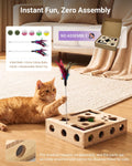Cat Toys for Indoor Cats - Cat Nail File Box with Interactive Cat Toys, 2026 Upgraded Cat Puzzle Feeder Scratch Puzzle T
