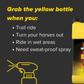 PYRANHA Wipe N' Spray for Horses - Oil-Based Long Lasting Fly Control Repels Horn, Deer, Horse, House, Stable, & Face Fl