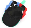 Propeller Baseball Cap for Big Dogs & Cats - Adjustable Strap Pet Sun Hat with Ear Holes, Colorful Fun Sports Hat for Pa