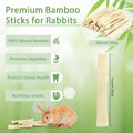300g Sweet Bamboo Sticks for Rabbits, Bunny Chew Toys for Small Pets