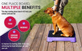 HUNTMARK Dog Training Place Board - Durable Hunting Dog Training Platform - Non-Skid Surface and Nonslip Feet - Stackable, Portable Agility Platform - Modern Puppy Trainer Equipment (Purple)