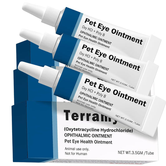Polika Pet Health Eye Cream for Cats, Dogs, Cattle, Sheep, Horses, Birds and Puppies, Kitten - 3 Tube 10,5g (0,37 oz)