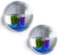 2Pack 5.9IN Wall Fish Bowl, Acrylic Wall Organizer for Toy Storage and Display,Hanging Planters Terrarium
