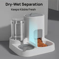 NASTELLA Automatic Cat Feeder and Water Dispenser Set, 2-in-1 Gravity Food Bowl Station for Small Medium Cats Dogs Puppy Kitten Rabbits, Auto Feeding Supplies