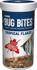 Fluval Bug Bites Tropical Fish Food, Flakes for Small to Medium Sized Fish, 3.17 oz., A7332, Brown
