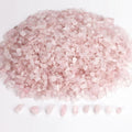 gemshan 2lb Rose Quartz Chips Natural Crushed Crystal Chip Bulk 7mm-9mm Irregular Healing Crystal Stone for Aquarium Vas