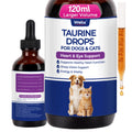 Wellix 4 oz (120 ML) Liquid Taurine Drops for Cats & Dogs, Cat & Dog Supplements & Vitamins for Heart & Vision & Immune Support, Large Bottle Taurine for Multi-Pet Households