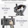 SHA CERLIN 65in Larger Cat Tree Tower Condo for Indoor Kitties/Multi-Level Furniture Activity Center with Wide Base/Cozy