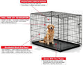 2 Pack Dog Crate Divider Panel with Ties, Adjustable Metal Kennel Divider 17.7" H x 13.7"-27" Width, Black Wire Grid Fit