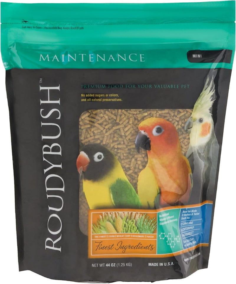 RoudyBush Daily Maintenance Food for Birds - Scientifically Formulated Bird Feed - Bird Food Pellets w/Corn, Wheat, Soy 