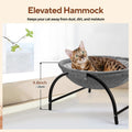 LIFLIX Raised Cat Hammock Bed, Pet Bed for for Indoor Cats, Standing Cat Cot with Washable Plush,17.1 x 17 x 9.5 inches