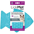 LickiMat Felix, Fish-Shaped Cat Slow Feeders Lick Mat, Boredom Anxiety Reducer; Perfect for Food, Treats, Yogurt, or Peanut Butter. Fun Alternative to a Slow Feed Cat Bowl or Dish, Turquoise