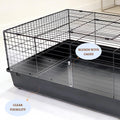 Tierecare 12 Pcs Cage Guard 13.8"x4.7" with Zip Ties & Personalized Letter Stickers, Scatter Guard Clear Cage Liner Flexible Side Lining for Rabbit Guinea Pig C&C Metal Wire Playpen