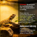 CALPALMY 4-Pack 50W UVA+UVB Bulbs | Heat and Light for Reptiles and Amphibian Tanks, Terrariums and Cages | Works with V