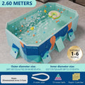 102" Foldable Dog Bathing Pool, Non-Inflatable Collapsible Pet Bath Tub for Large Dogs, 4-Layer PVC, Non-Slip Base, Quic