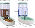 Kacoomi Automatic Dog Cat Feeder and Water Dispenser Gravity Food Feeder and Waterer Set with Pet Food Bowl for Small Me