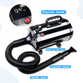 GULUQI High Velocity Professional Dog Grooming Dryer,Adjustable Temperature and Speed Hair Dryer for Pets with 4 Nozzles