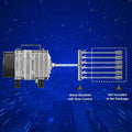 Aquarium Air Pump with Aluminum Housing, Commercial Air Pump with 6-Outlet Air Manifold, Pond Aerator Fish Tank Bubbler 